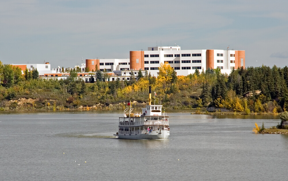 Rockyview Hospital from Glenmore Reservoir