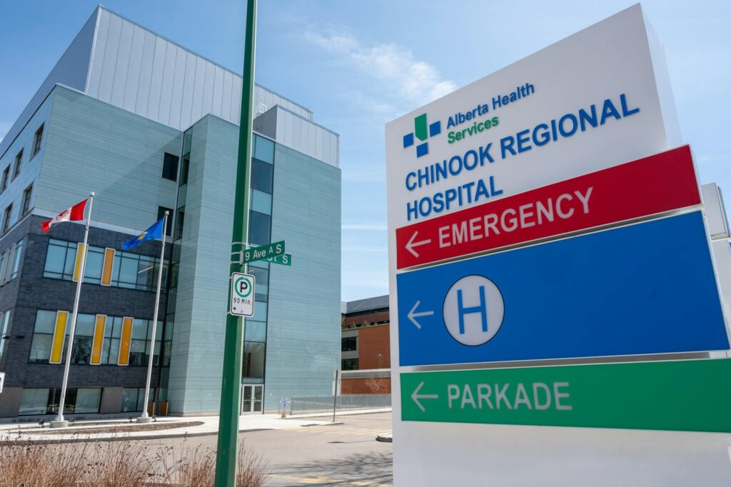 Alberta Health Services Chinook Regional Hospital Sign