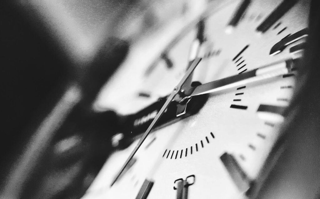 Black and White Clock